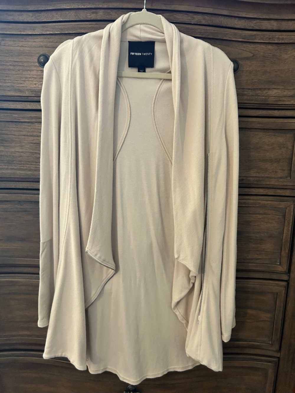 Fifteen Twenty Ivory Drape Cardigan Jacket Size M
